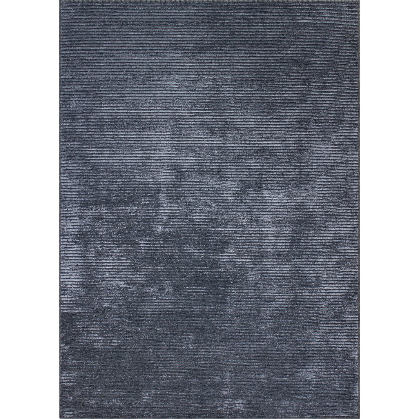 Contemporary Distressed Stripe Machine Washable Area Rug