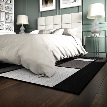 Tapis contemporain moderne à blocs de couleurs en boîte de la World Rug Gallery