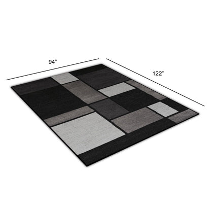 Tapis contemporain moderne à blocs de couleurs en boîte de la World Rug Gallery