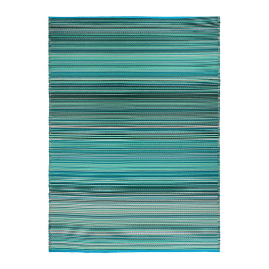 Contemporary Stripe Reversible Plastic Outdoor Rugs