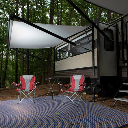 Contemporay Solid Reversible Plastic Outdoor Rugs