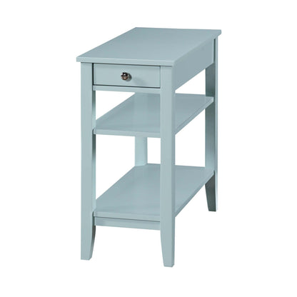 Convenience Concepts American Heritage 1 Drawer Chairside End Table with Shelves