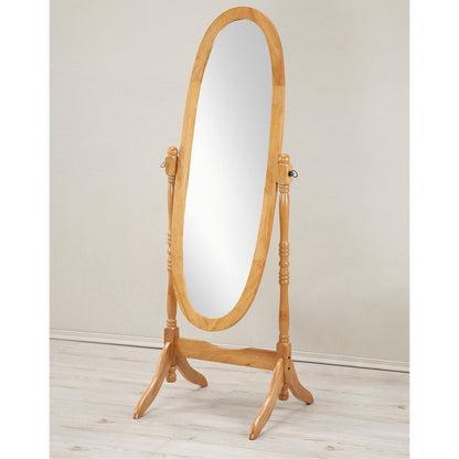 Miroir cheval traditionnel en bois de style Copper Grove Monks Hood de Roundhill Furniture