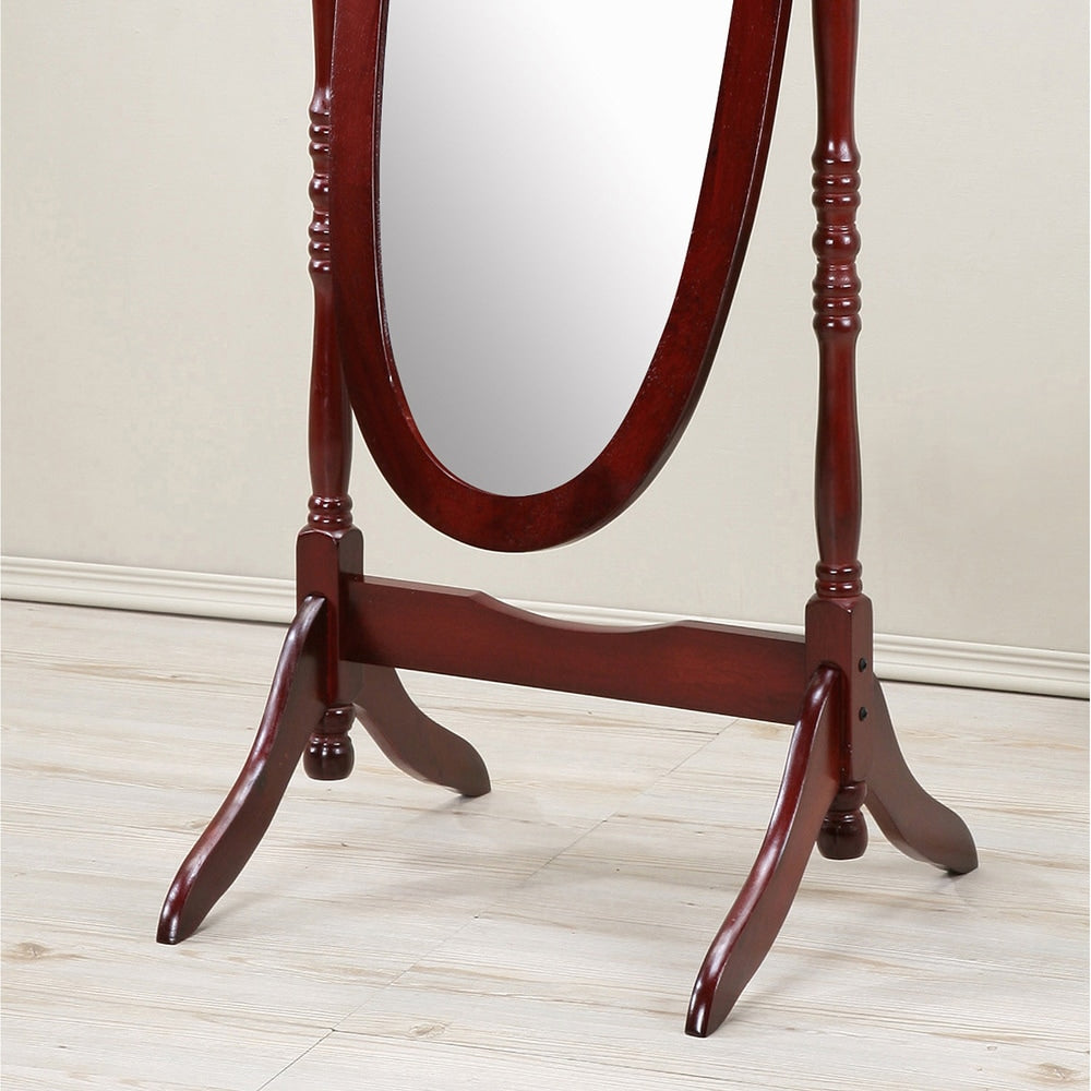 Miroir cheval traditionnel en bois de style Copper Grove Monks Hood de Roundhill Furniture