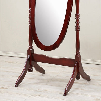 Miroir cheval traditionnel en bois de style Copper Grove Monks Hood de Roundhill Furniture