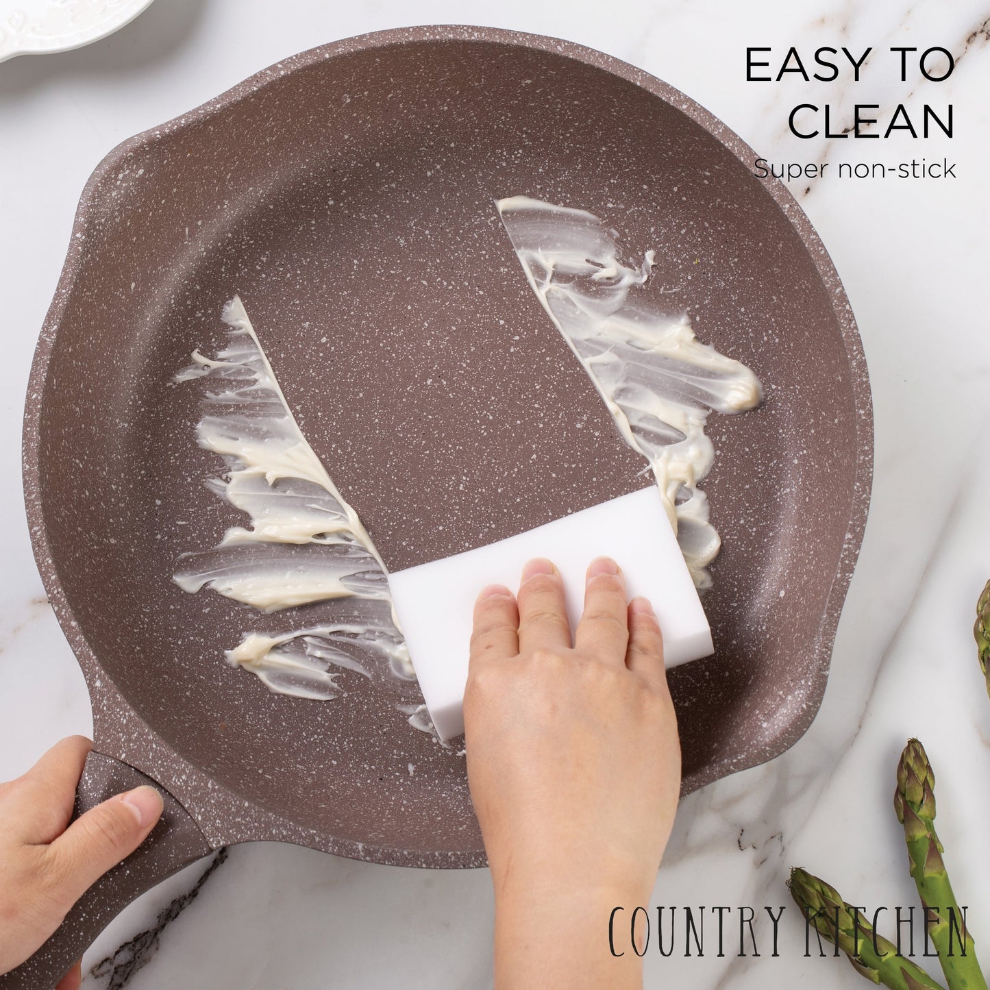 Country Kitchen Non-Stick Cast Aluminum Cookware Set - Durable Kitchen Cookware for Everyday Cooking, 6-11 Pc