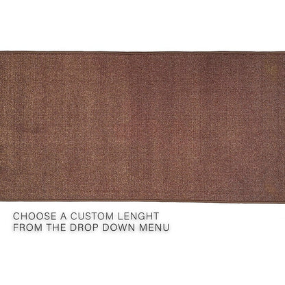 Custom Size Solid Design Beige,Brown,Red Color Non-Slip Rubber Backing- 26 Inch Wide x Your Choice of Length Runner Rug