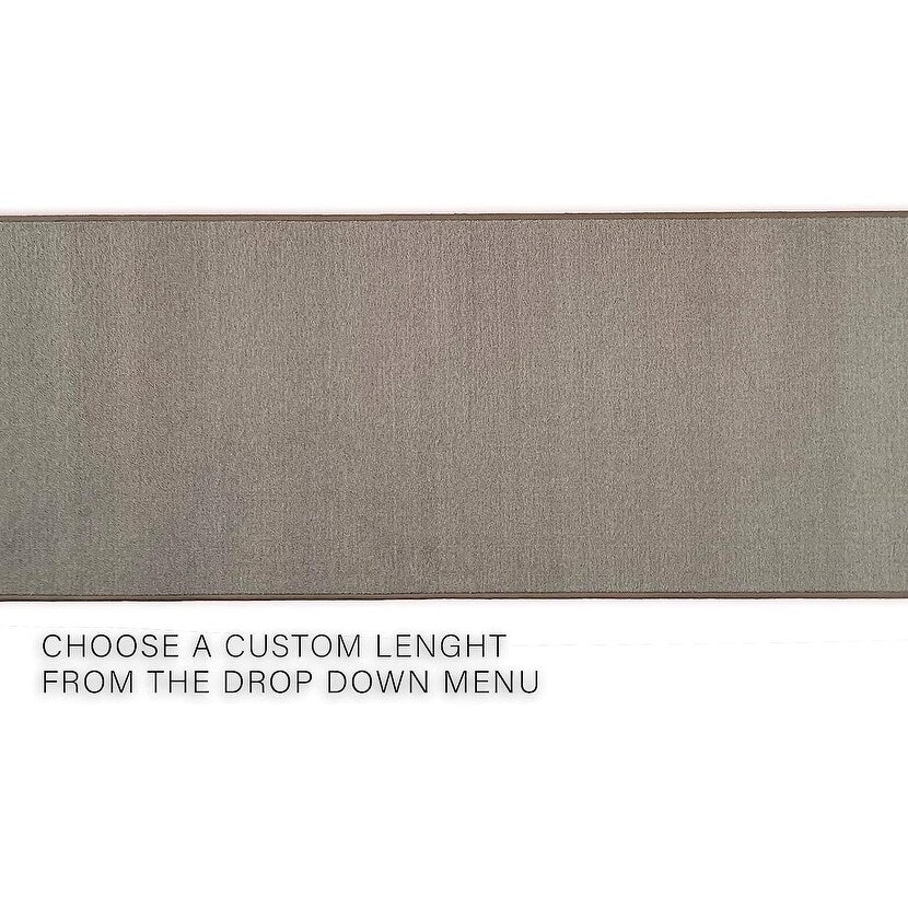 Custom Size Solid Design Beige,Brown,Red Color Non-Slip Rubber Backing- 26 Inch Wide x Your Choice of Length Runner Rug