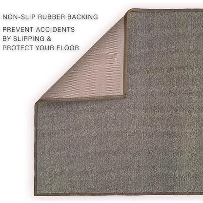 Custom Size Solid Design Beige,Brown,Red Color Non-Slip Rubber Backing- 26 Inch Wide x Your Choice of Length Runner Rug