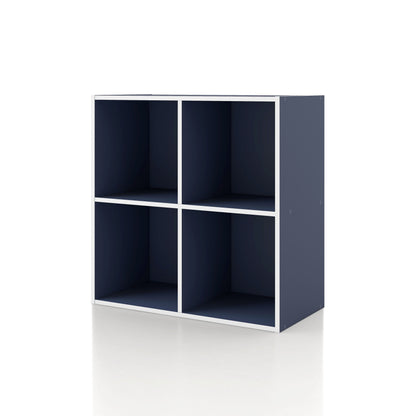 DH BASIC Organisateur de rangement empilable personnalisable en bois moderne - Étagères cubiques, armoire à tiroirs, bibliothèque avec portes par Denhour