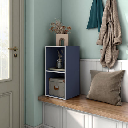 DH BASIC Organisateur de rangement empilable personnalisable en bois moderne - Étagères cubiques, armoire à tiroirs, bibliothèque avec portes par Denhour