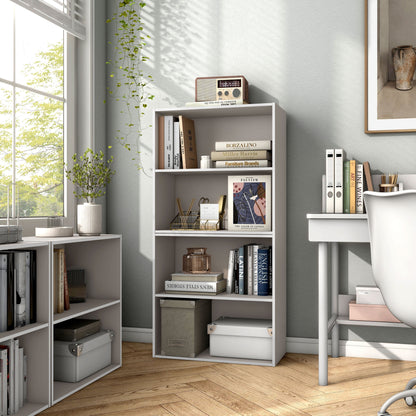 DH BASIC Organisateur de rangement empilable personnalisable en bois moderne - Étagères cubiques, armoire à tiroirs, bibliothèque avec portes par Denhour