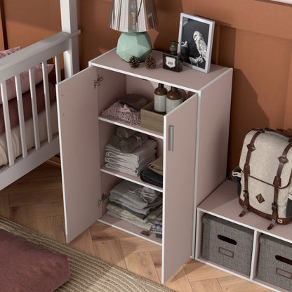 DH BASIC Organisateur de rangement empilable personnalisable en bois moderne - Étagères cubiques, armoire à tiroirs, bibliothèque avec portes par Denhour