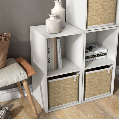 DH BASIC Organisateur de rangement empilable personnalisable en bois moderne - Étagères cubiques, armoire à tiroirs, bibliothèque avec portes par Denhour