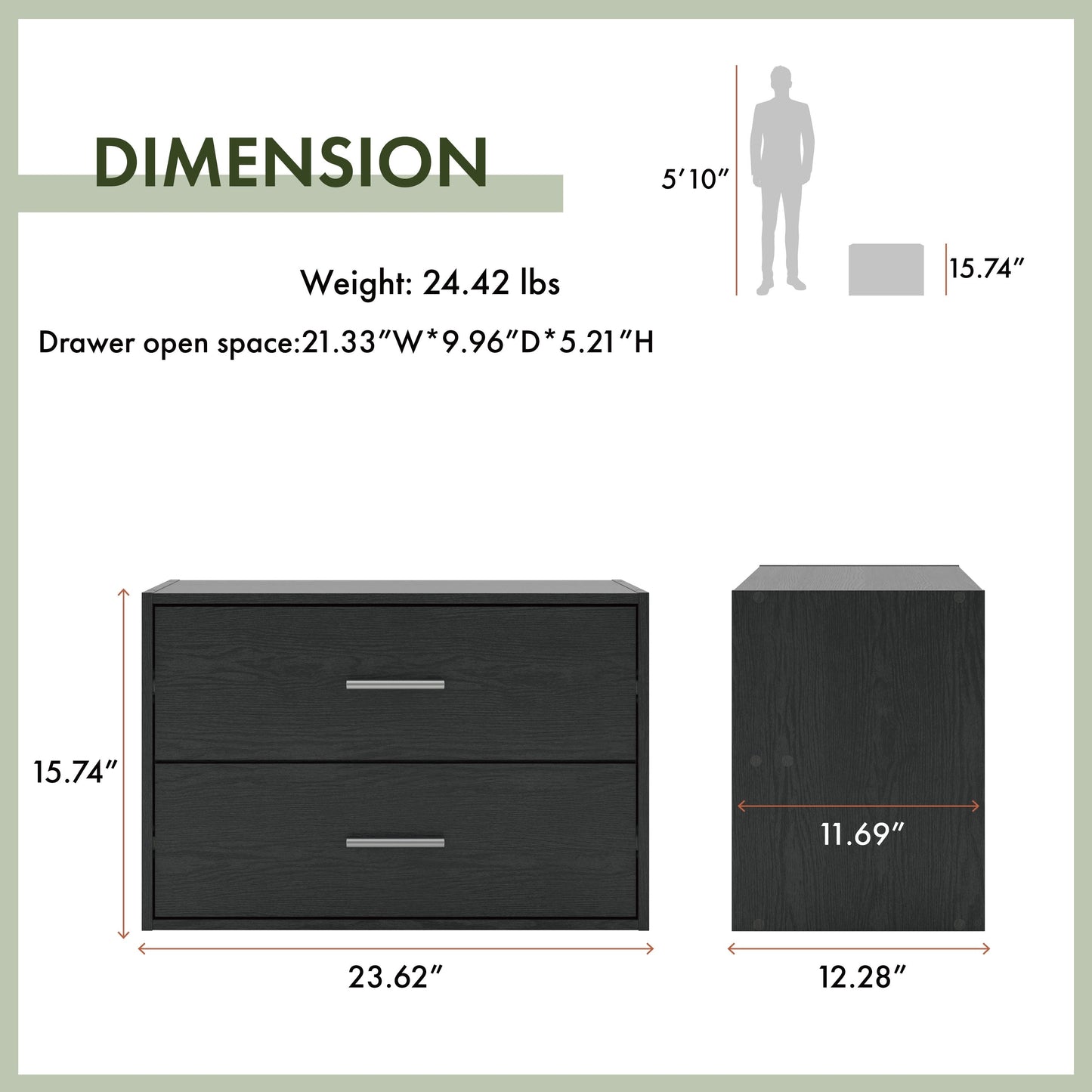 DH BASIC Organisateur de rangement empilable personnalisable en bois moderne - Étagères cubiques, armoire à tiroirs, bibliothèque avec portes par Denhour