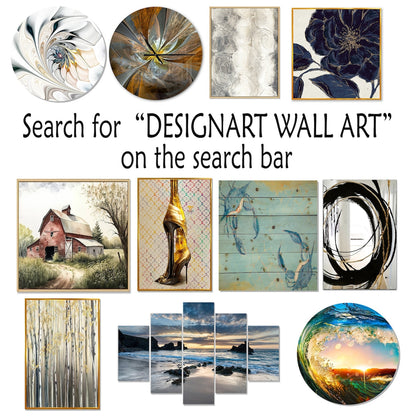 Designart Bleu et Blanc Vague Côtière Bord S Minimalisme Côtier Bleu Décoration Murale Salon Côtier Toile Encadrée Art