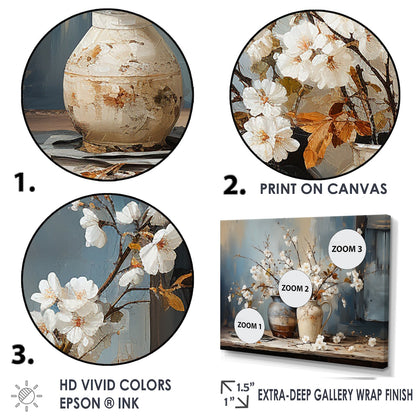 Impression sur toile encadrée Designart Poterie et fleurs Nature morte I Paysage Arbres