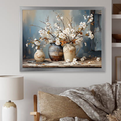 Impression sur toile encadrée Designart Poterie et fleurs Nature morte I Paysage Arbres