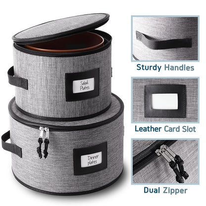 Boîtes de rangement StorageBud pour vaisselle - Supports empilables pour assiettes, tasses, couverts, verres à pied et plateaux