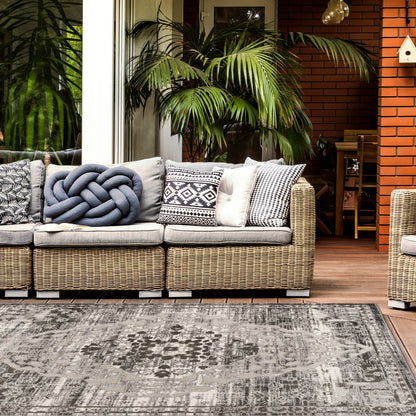 Tapis traditionnel d'intérieur/extérieur vieilli World Rug Gallery