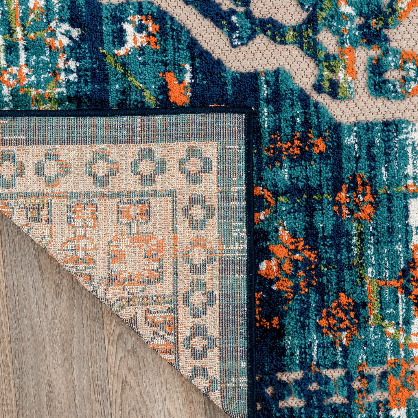 Tapis traditionnel d'intérieur/extérieur vieilli World Rug Gallery