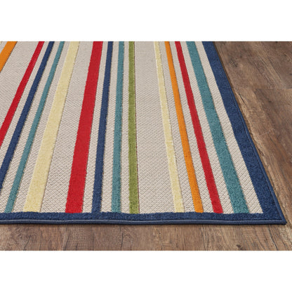 Tapis d'intérieur/extérieur Domani Napa Summer Stripe