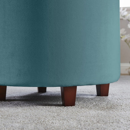 Pouf de rangement rond capitonné Donovan