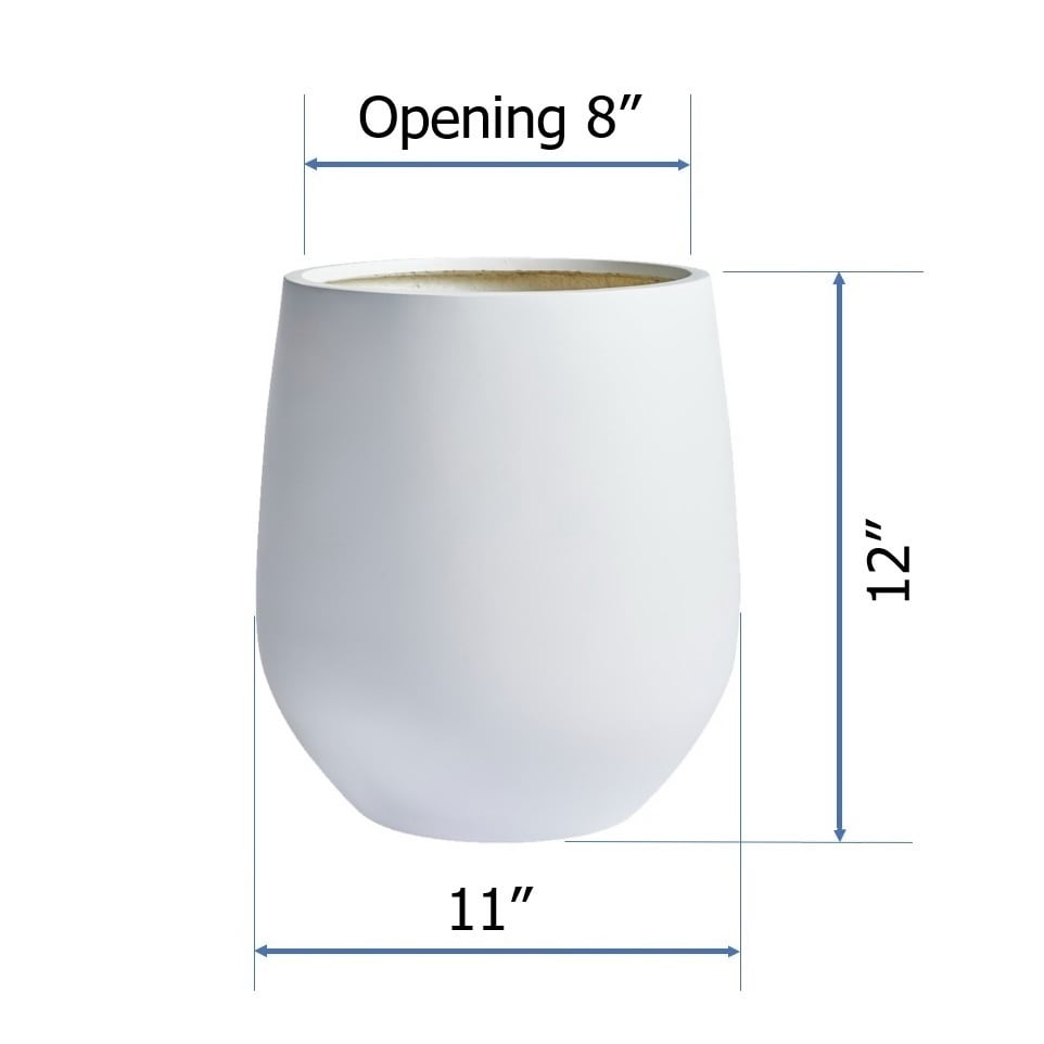 Jardinière conique en fibre de verre DreamPatio La Mirada, 1 pièce, pour intérieur/extérieur