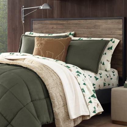 Ensemble couette et taie d'oreiller texturés en faux suède Eddie Bauer Sherwood