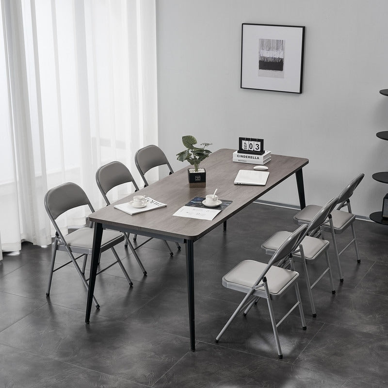 Chaises pliantes élégantes en fer et PVC pour congrès et expositions, blanches