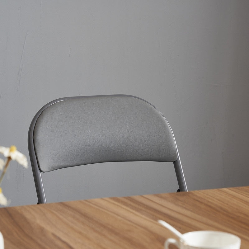 Chaises pliantes élégantes en fer et PVC pour congrès et expositions, blanches