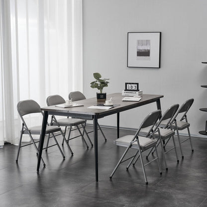 Chaises pliantes élégantes en fer et PVC pour congrès et expositions, blanches