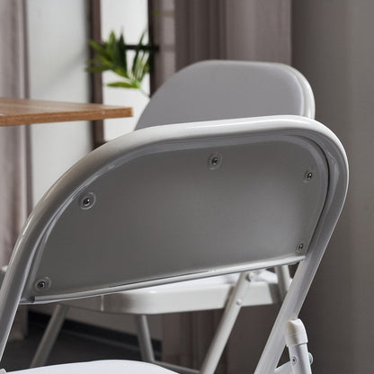 Chaises pliantes élégantes en fer et PVC pour congrès et expositions, blanches