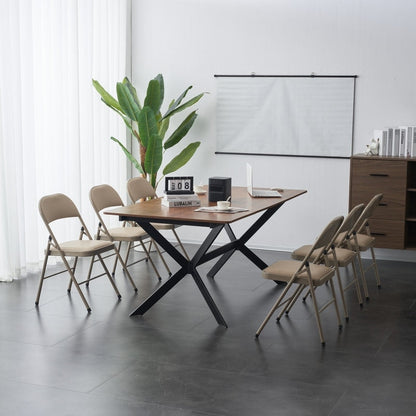 Chaises pliantes élégantes en fer et PVC pour congrès et expositions, blanches