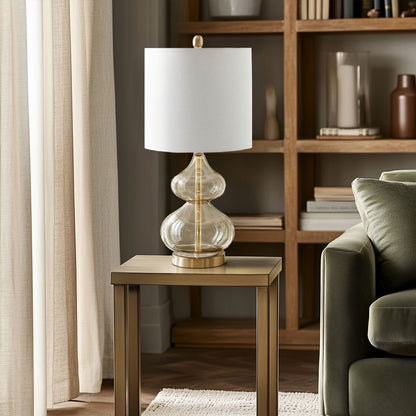 Lampe de table en verre courbé Ellipse, lot de 2