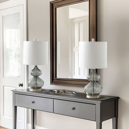 Lampe de table en verre courbé Ellipse, lot de 2