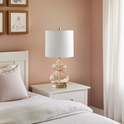 Lampe de table en verre courbé Ellipse, lot de 2