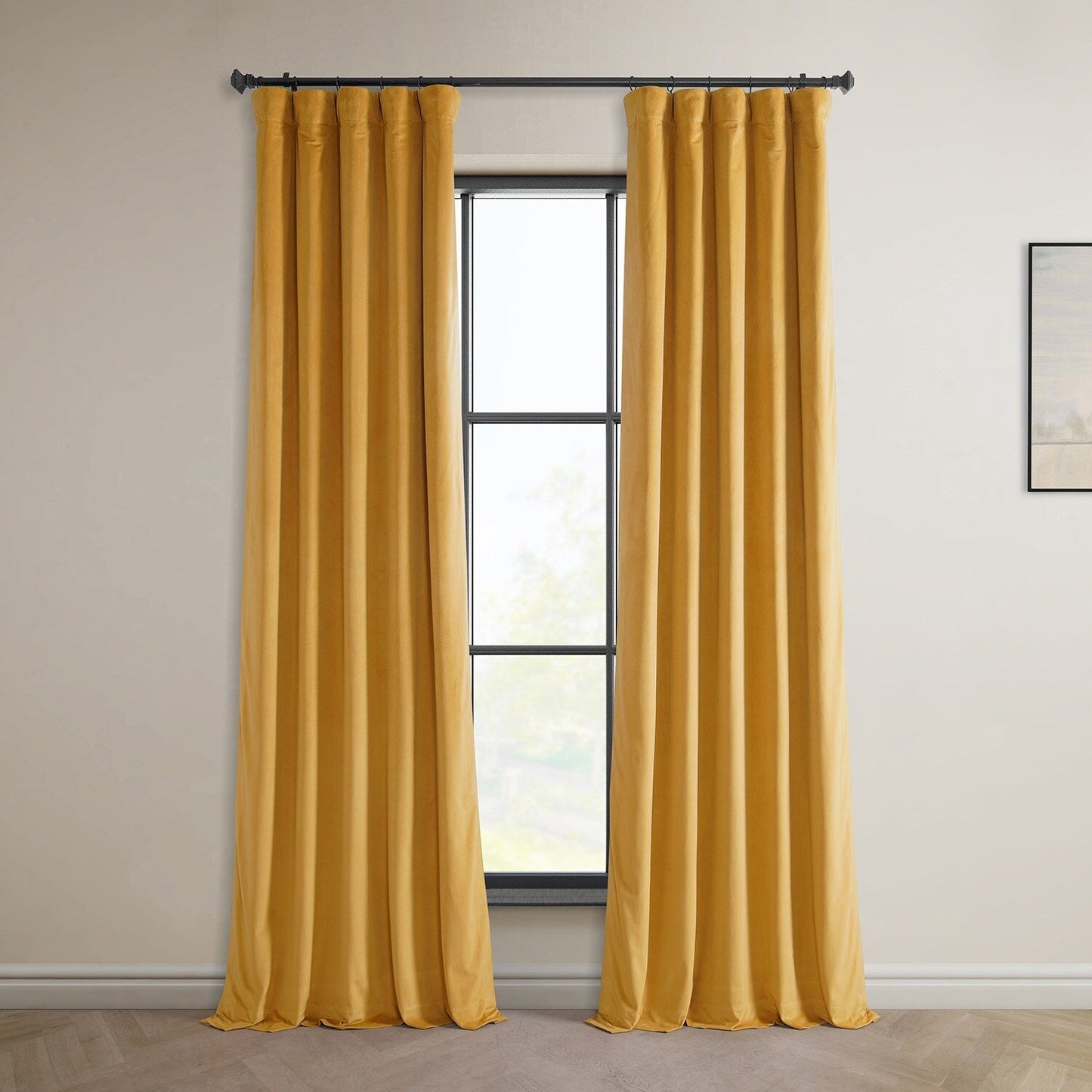 Exclusive Fabrics Heritage Plush Velvet Room Darkening Curtain (1 Panel) - Luxurious Single Drapery for Enhanced Room Darkening