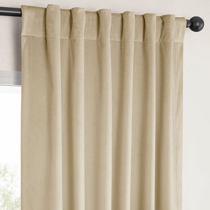Exclusive Fabrics Heritage Plush Velvet Room Darkening Curtains (1 Panel) Luxury Velvet Curtains for Bedroom & Living Room.