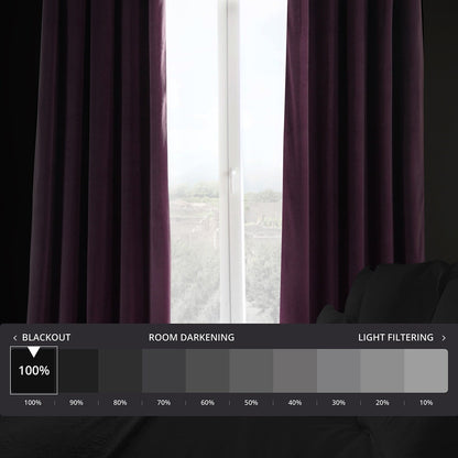 Exclusive Fabrics Signature Blackout Velvet Curtain (1 Panel)