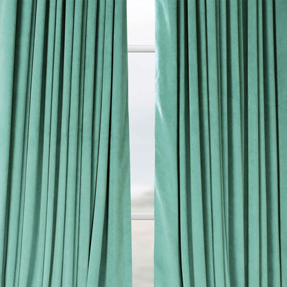 Exclusive Fabrics Signature Extra Wide Blackout Velvet Curtains (1 Panel) - Luxurious Blackout Drapes