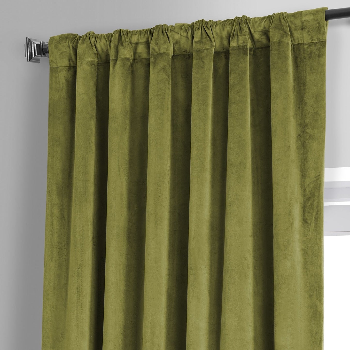 Exclusive Fabrics Signature Plush Velvet Hotel Blackout Curtains (1 Panel) - Luxury Soft Drapery for Light Control & Elegance