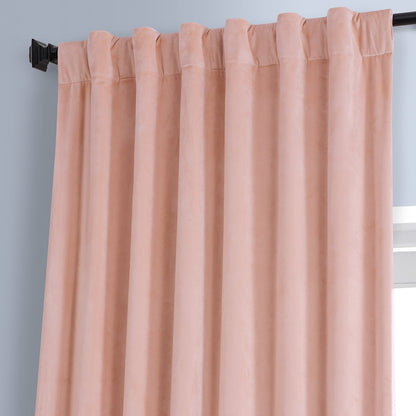 Exclusive Fabrics Signature Plush Velvet Hotel Blackout Curtains (1 Panel) - Luxury Soft Drapery for Light Control & Elegance