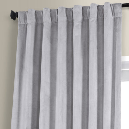 Exclusive Fabrics Signature Plush Velvet Hotel Blackout Curtains (1 Panel) - Luxury Soft Drapery for Light Control & Elegance