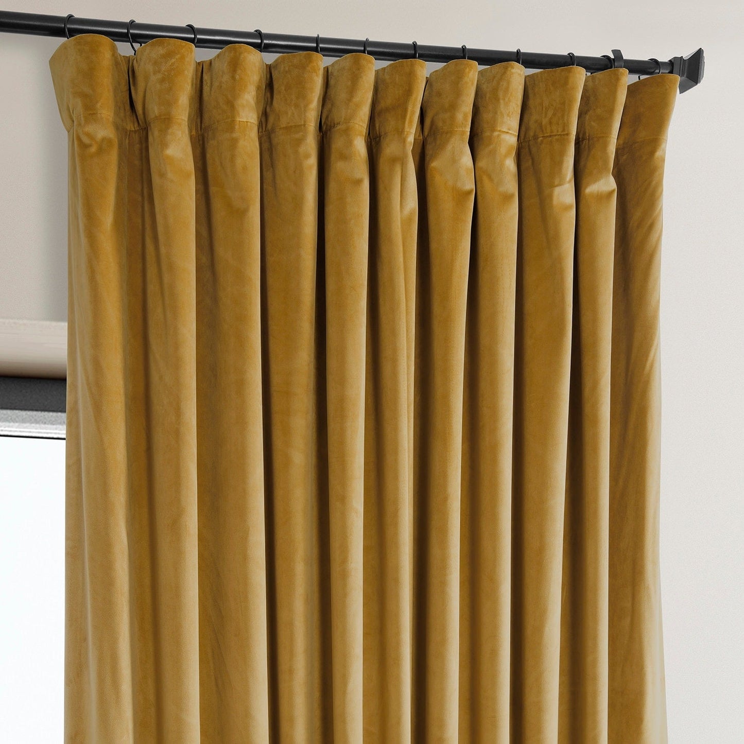 Exclusive Fabrics Signature Plush Velvet Hotel Blackout Curtains (1 Panel) - Luxury Soft Drapery for Light Control & Elegance