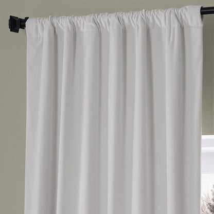 Exclusive Fabrics Signature Plush Velvet Hotel Blackout Curtains (1 Panel) - Luxury Soft Drapery for Light Control & Elegance