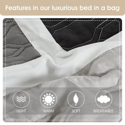 Ensemble de couette moderne Nanshing Blake 7 pièces à blocs de couleurs