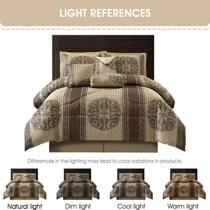 Ensemble de couette élégant médaillon Nanshing Prince 7 pièces