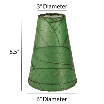 Applique murale Gecko faite main Eangee, abat-jour feuilles de cacao, 40,6 x 18,8 x 61 cm - 40,6 x 18,8 x 61 cm