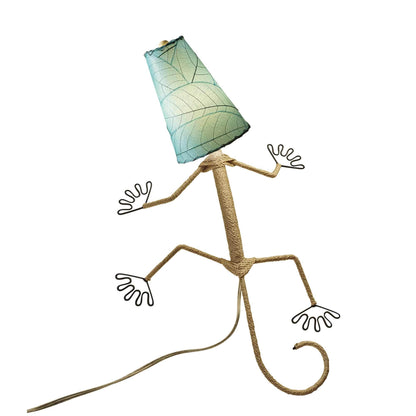 Applique murale Gecko faite main Eangee, abat-jour feuilles de cacao, 40,6 x 18,8 x 61 cm - 40,6 x 18,8 x 61 cm